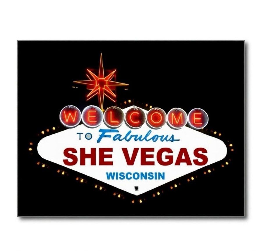 The Fabulous SheVegas marquee brand artwork.